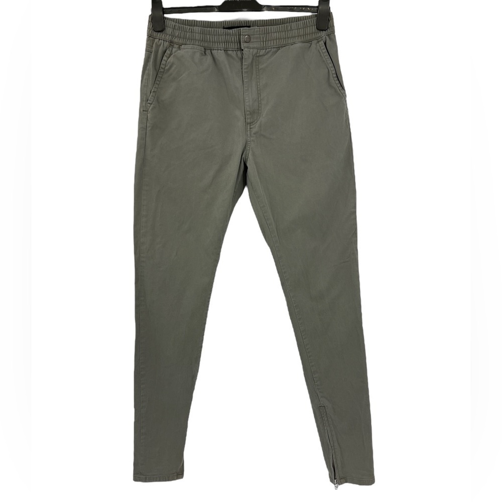 Urban outfitters Chino slim, leg, zippered, elastic waist band pants